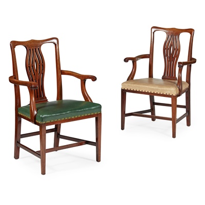 Lot 55 - SET OF EIGHT GEORGIAN STYLE DINING CHAIRS