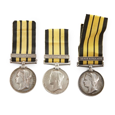 Lot 183 - A group of three Victorian East and West Africa Medals