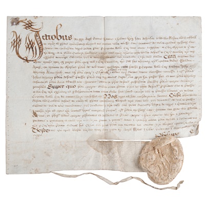 Lot 169 - Warwickshire - King James VI & I. A Royal Confirmation of title and interest