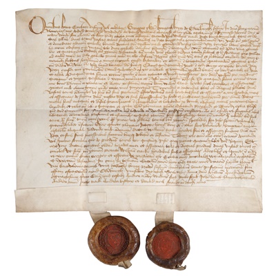 Lot 149 - Edinburgh. Scarce medieval deed, dated at Edinburgh 20th September 1481