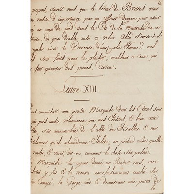 Lot 134 - French erotic manuscript