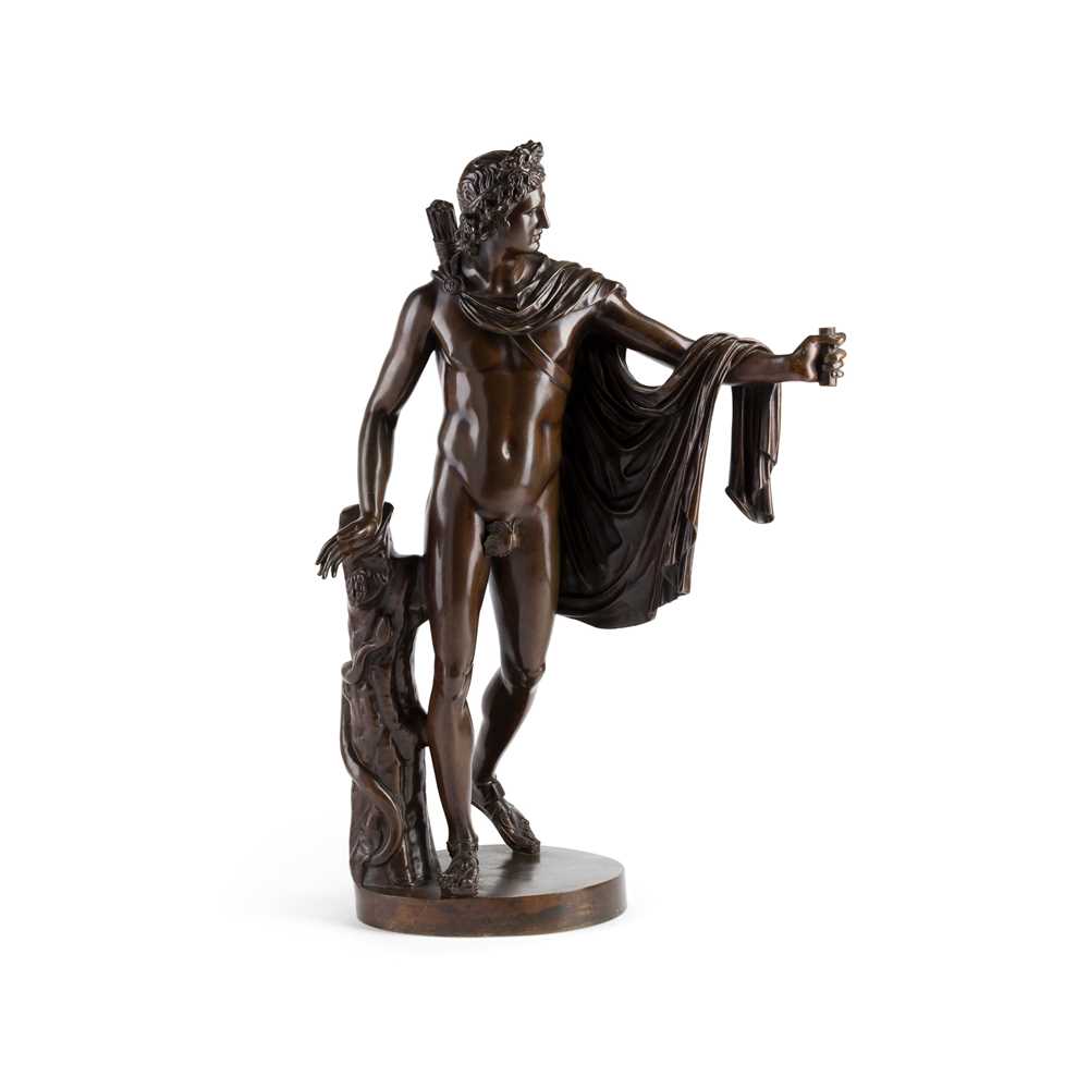 Lot 183 - AFTER THE ANTIQUE, FRENCH BRONZE FIGURE OF APOLLO BELVEDERE