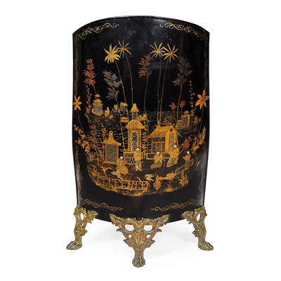Lot 111 - CHINOISERIE PAINTED TOLE FIREGUARD