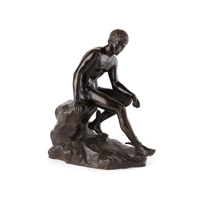 Lot 148 - AFTER THE ANTIQUE, ITALIAN BRONZE FIGURE OF SEATED MERCURY