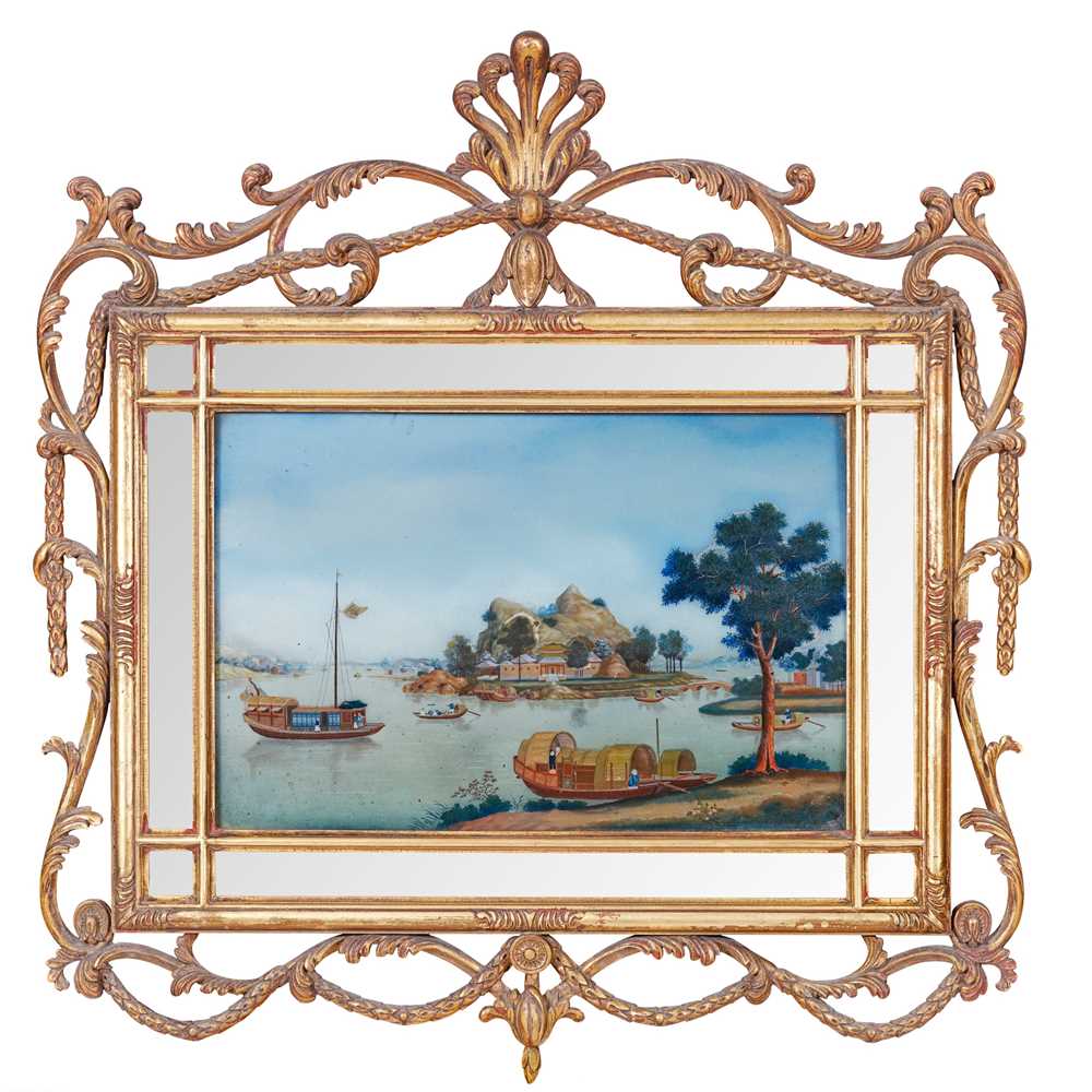 Lot 92 - CHINESE EXPORT REVERSE  GLASS PAINTING