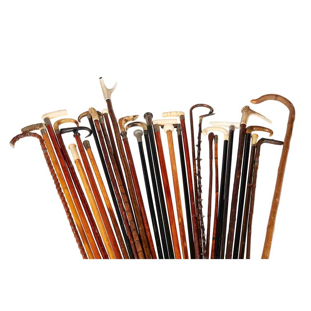 Lot 28 - LARGE COLLECTION OF WALKING STICKS AND CANES