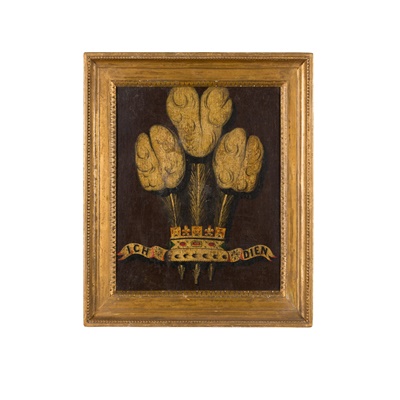 Lot 34 - FOUR SMALL PAINTED WOOD ARMORIAL COACH PANELS
