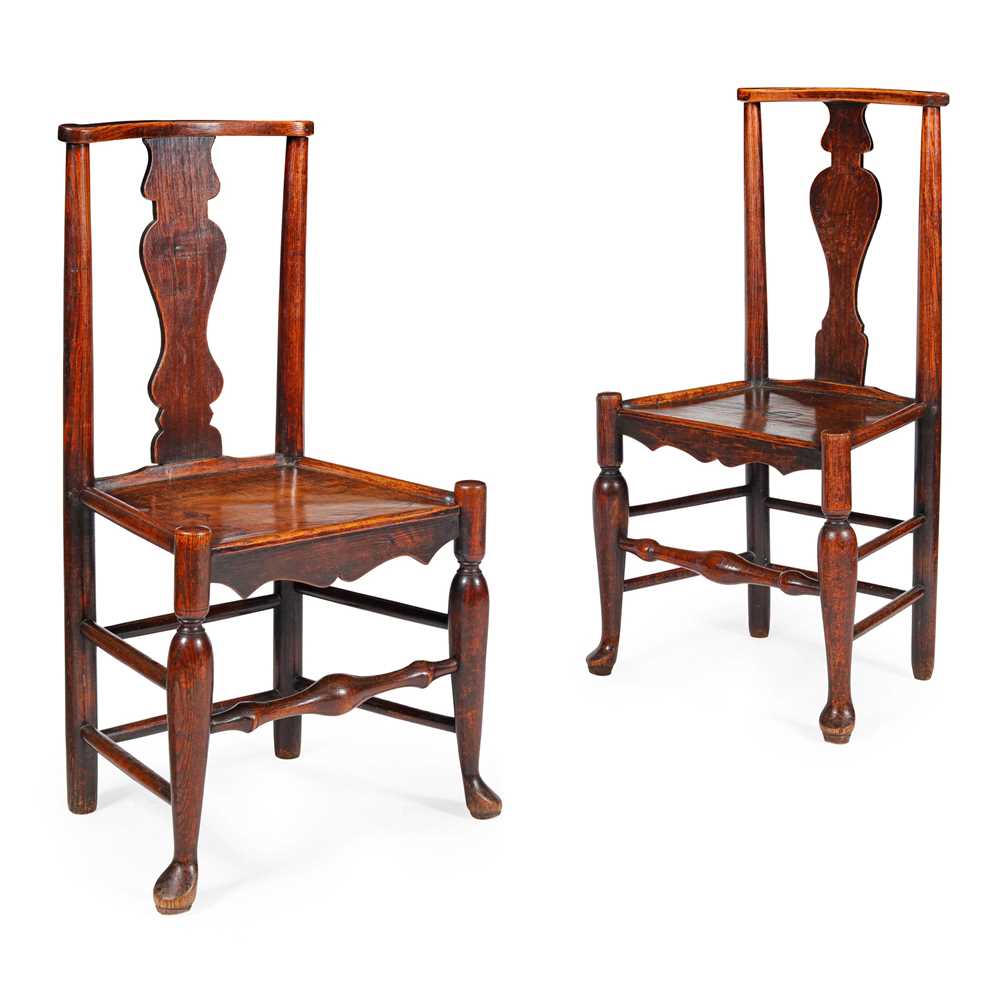 Lot 62 - PAIR OF GEORGIAN PROVINCIAL ASH SIDE CHAIRS