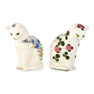 Lot 118 - TWO WEMYSS WARE CATS, FOR PLICHTA, LONDON