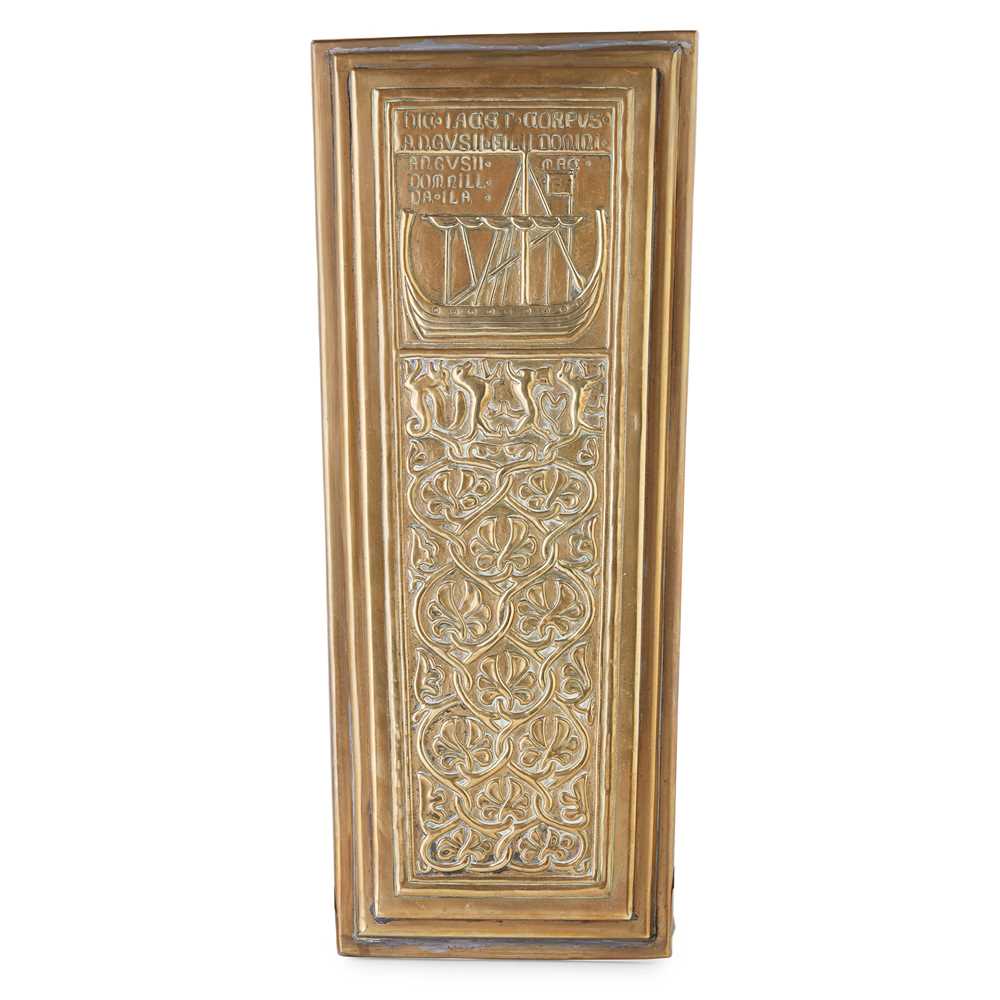 Lot 214 - IONA- A SCARCE BRASS WALL PLAQUE