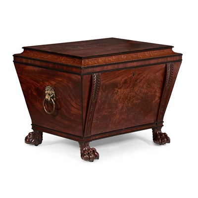 Lot 212 - REGENCY MAHOGANY AND EBONY WINE COOLER, IN THE MANNER OF THOMAS HOPE