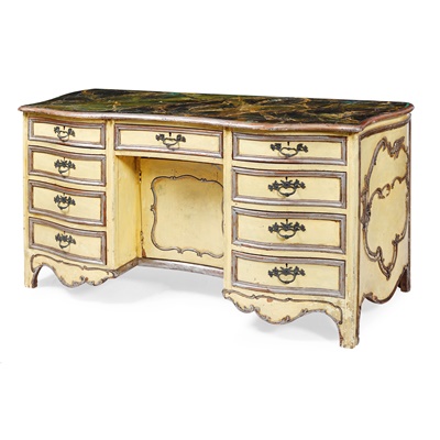 Lot 274 - VENETIAN PAINTED AND GILT WOOD  DESK
