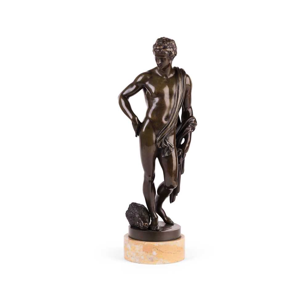 Lot 415 - AFTER THE ANTIQUE, BRONZE FIGURE OF APOLLO