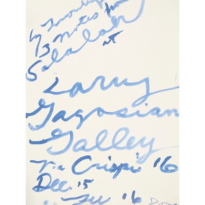 Lot 136 - CY TWOMBLY (AMERICAN 1928-2011)