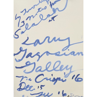 Lot 219 - CY TWOMBLY (AMERICAN 1928-2011)
