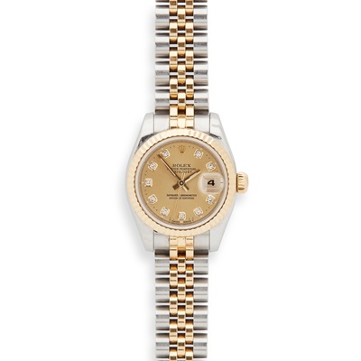 Lot 144 - Rolex: a lady's bi-colour wrist watch