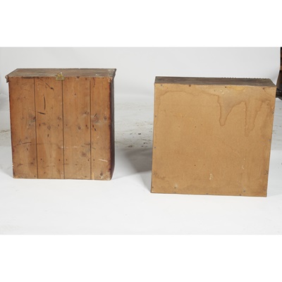 Lot 15 - TWO SCOTTISH LOWLANDS CHIP-CARVED GLAZED WALL CABINETS