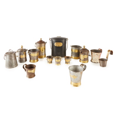 Lot 53 - COLLECTION OF NOVELTY METAL AND BRASS MINIATURE MILK PAILS AND PITCHERS