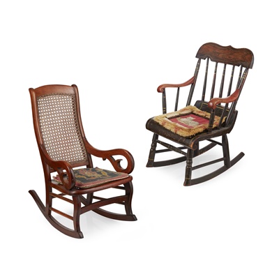 Lot 5 - TWO AMERICAN CHILD'S ROCKING CHAIRS