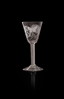 Lot 316 - A LARGE JACOBITE WINE GLASS