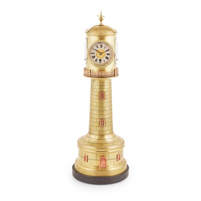Lot 647 - FRENCH INDUSTRIAL LIGHTHOUSE CLOCK, ATTRIBUTED TO GUILMET