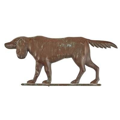 Lot 408 - AMERICAN SPORTING DOG COPPER WEATHER VANE