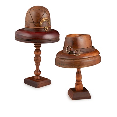 Lot 405 - TWO FRENCH MILLINER'S HAT BLOCKS