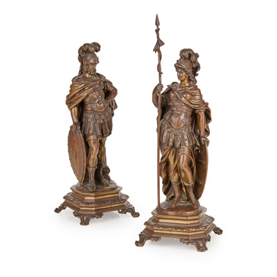 Lot 500 - PAIR OF FRENCH BRONZE FIGURES OF MARS AND MINERVA