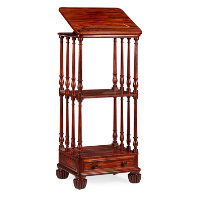 Lot 302 - REGENCY MAHOGANY WHATNOT, ATTRIBUTED TO GILLOWS