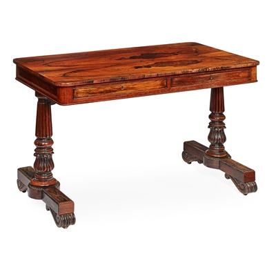 Lot 266 - REGENCY ROSEWOOD LIBRARY TABLE