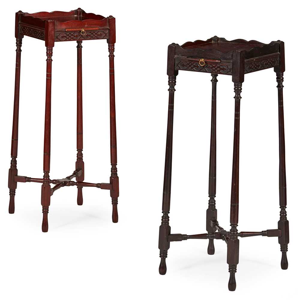 Lot 89 - MATCHED PAIR OF EARLY GEORGE III WINE TABLES