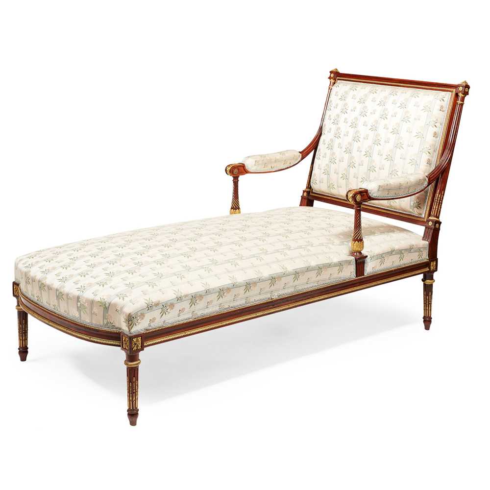Lot 249 - REGENCY STYLE GILT METAL MOUNTED ROSEWOOD DAYBED