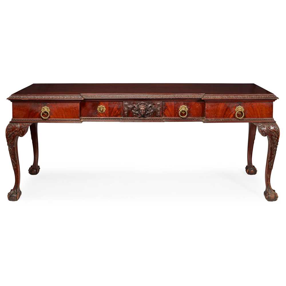 Lot 46 - GEORGE II STYLE LARGE MAHOGANY SERVING TABLE