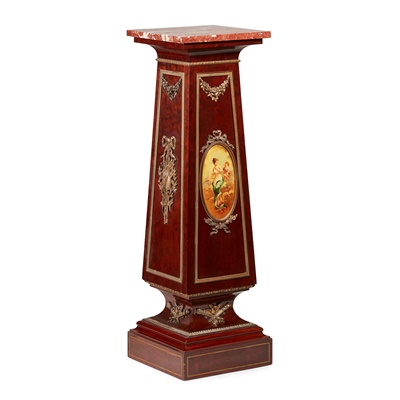 Lot 459 - LOUIS XVI STYLE GILT METAL MOUNTED MAHOGANY AND VERNIS MARTIN TORCHERE