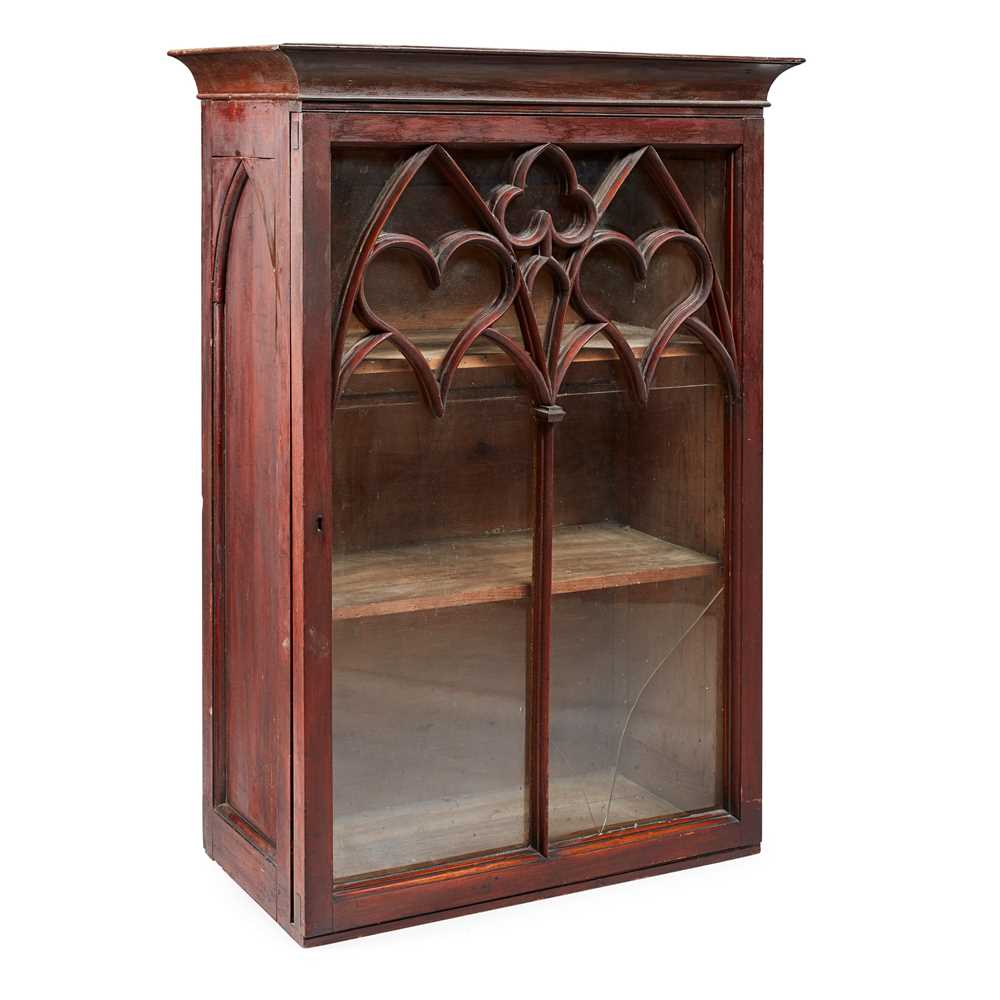 Lot 161 - EARLY VICTORIAN GOTHIC REVIVAL CABINET