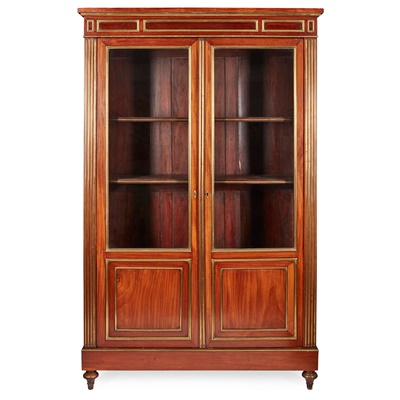 Lot 122 - FRENCH DIRECTOIRE MAHOGANY AND BRASS BIBLIOTHEQUE