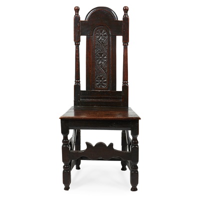 Lot 130 - WILLIAM AND MARY OAK SIDE CHAIR