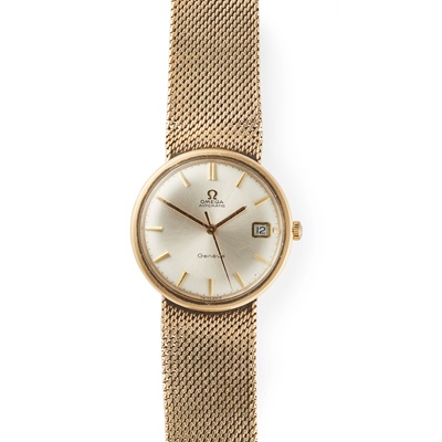 Lot 180 - Omega: a gentleman's gold wrist watch
