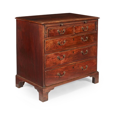 Lot 102 - GEORGE III MAHOGANY CHEST OF DRAWERS