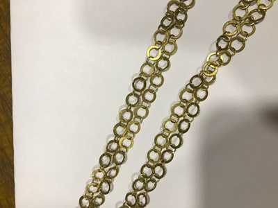Lot 25 - A pair of 18ct gold chains