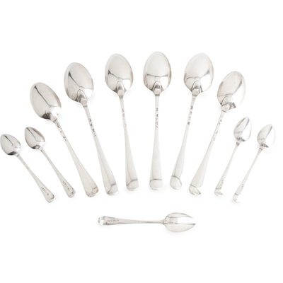 Lot 63 - Glasgow - A set of four Scottish provincial tablespoons