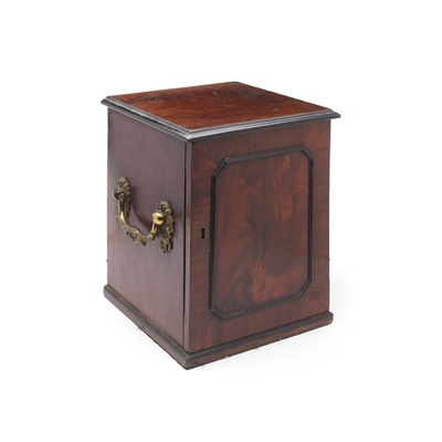 Lot 122 - A 19th-century mahogany coin collector’s cabinet of coins