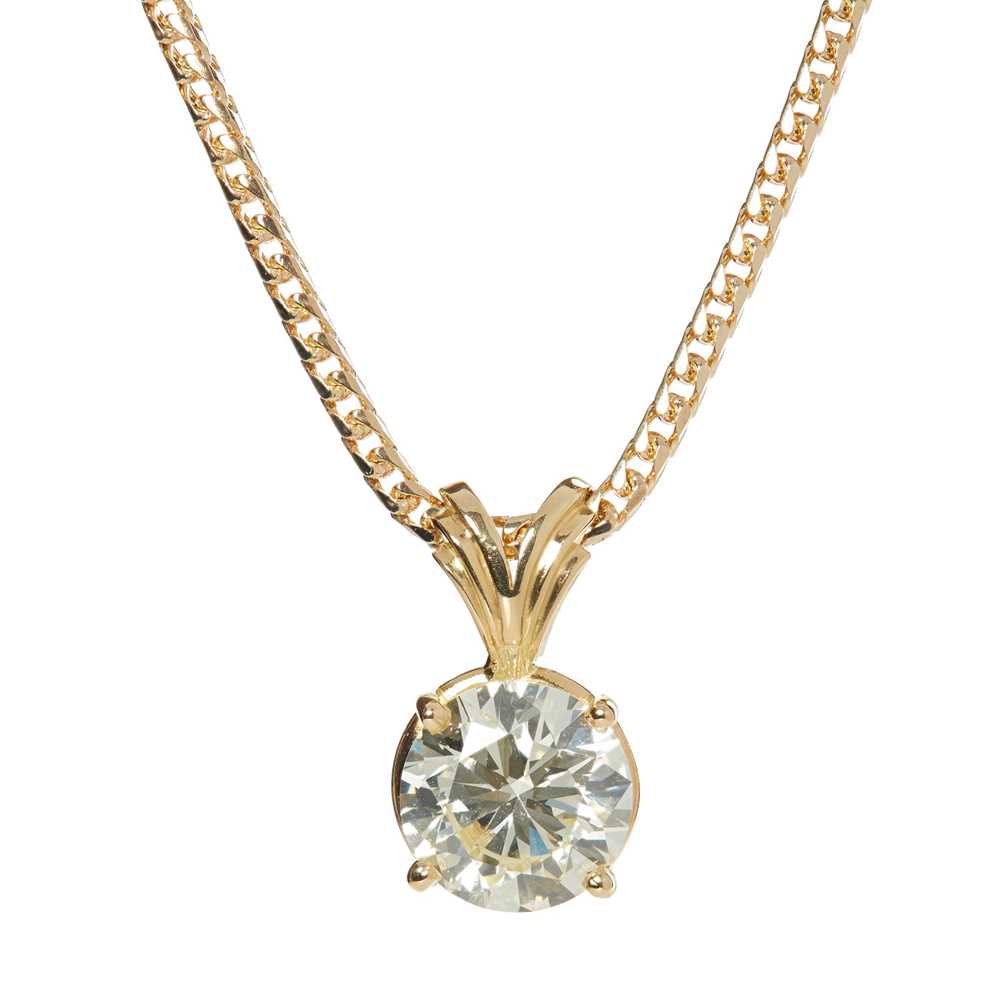 Lot 61 - A single stone diamond pendant