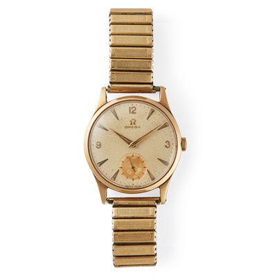 Lot 179 - Omega: a gentleman's gold wrist watch