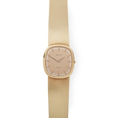 Lot 191 - Zenith: a gentleman's gold wrist watch