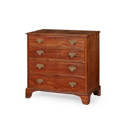 Lot 121 - GEORGE III MAHOGANY CHEST OF DRAWERS