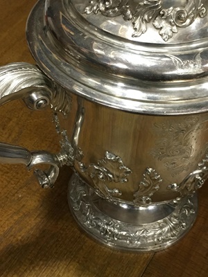 Lot 113 - A George I style twin-handled cup and cover