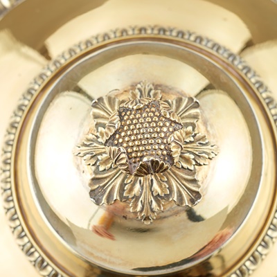 Lot 335 - An impressive cased George III silver-gilt twin handled cup and cover