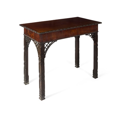 Lot 109 - EARLY GEORGE III 'CHINESE CHIPPENDALE' SIDE TABLE