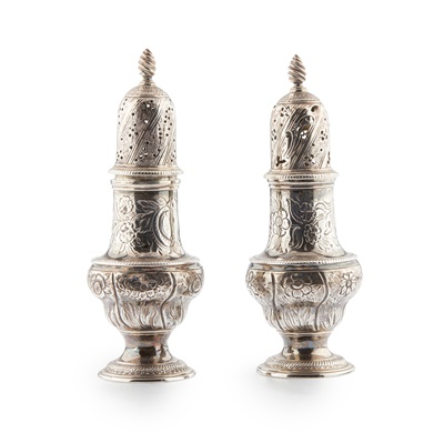 Lot 240 - A PAIR OF EARLY GEORGE III CASTERS